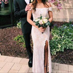 White Lace Prom Dress